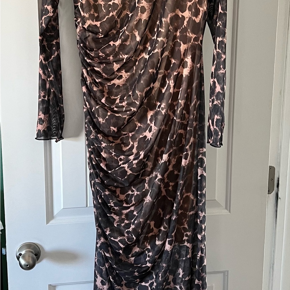 Women's Leopard Print Bodycon Dress, XL (12-14)